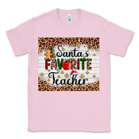 Bubblegum Pink santa's favorite teacher Classic Tee - AdoDesignShop