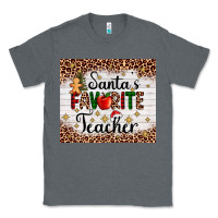 Charcoal Heather santa's favorite teacher Classic Tee - AdoDesignShop