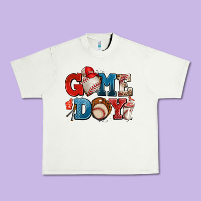 Game Day Baseball Urban Heavy Tee Designed By Adodesignshop