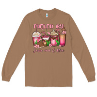 Toasted Coconut fueled by jesus and coffee Long Sleeve Tee - MaliasSmallBusiness