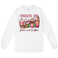White fueled by jesus and coffee Long Sleeve Tee - MaliasSmallBusiness