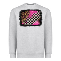 Heather Grey racing leopard background Heavyweight Sweatshirt - Jasminsmagicworld