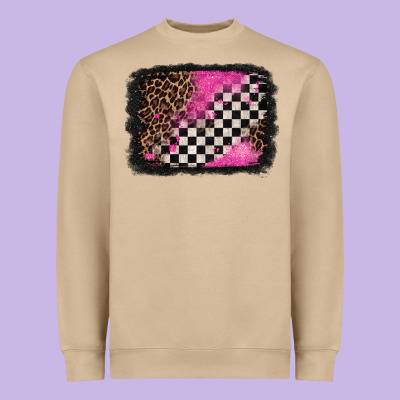 Racing Leopard Background Heavyweight Sweatshirt Designed By Jasminsmagicworld