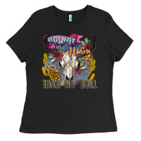 Black do not harm take no bull cow skull Ladies Tee - Zillion Design Studio