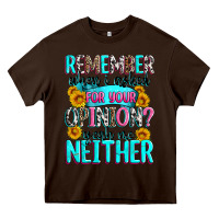 Chocolate Brown remember when i asked for your opinion Heavy Core Tee - Zillion Design Studio