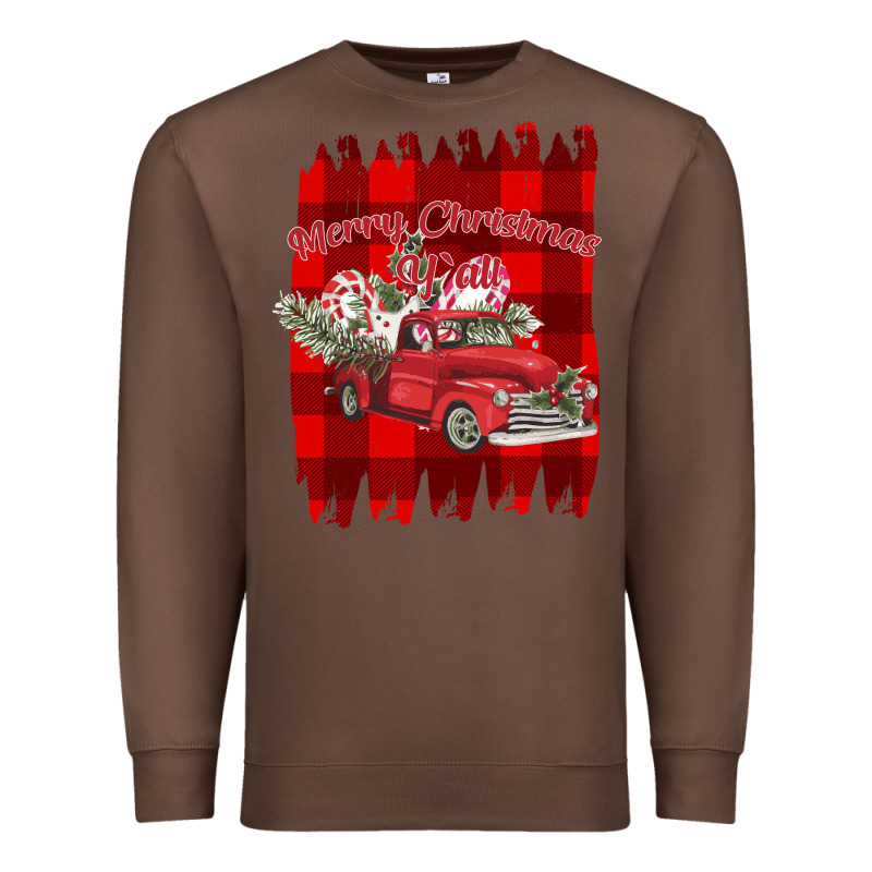 Merry Christmas Y'all Truck Premium Sweatshirt by Bettercallsaul | Teevron