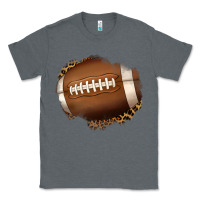 Charcoal Heather leopard american football patch Classic Tee - Jasminsmagicworld