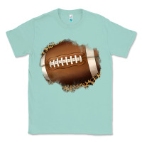 Seafoam leopard american football patch Classic Tee - Jasminsmagicworld
