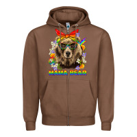 Chestnut Mama Bear Pride LGBTQ+ Zipper Hoodie - BundleAndBundleShop