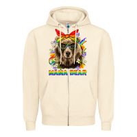 Sandshell Mama Bear Pride LGBTQ+ Zipper Hoodie - BundleAndBundleShop