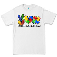 White peace love  cure Premium Tee - AdoDesignShop