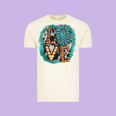 Love Western Vintage Tee Designed By Adodesignshop