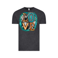 Vintage Black love western Vintage Tee - AdoDesignShop
