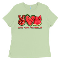 Matcha peace love watermelon Ladies Tee - texasbilliewilder