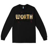 Black know your worth Long Sleeve Tee - MaliasSmallBusiness