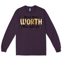 Plum know your worth Long Sleeve Tee - MaliasSmallBusiness