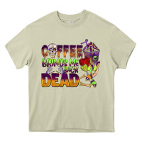Mossy coffee brings me back dead Heavy Core Tee - BarkalooDesign