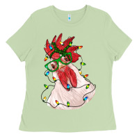 Matcha christmas rooster with lights Ladies Tee - RanaPortraitStore