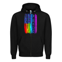 Black Pride LGBTQ+ American Flag Zipper Hoodie - BundleAndBundleShop