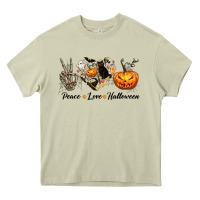 Mossy Peace Love Halloween Heavy Core Tee - texasbilliewilder