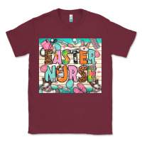 Burgundy Easter Day Nurse Classic Tee - NancyCooperArtShop
