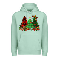 Seafoam Mexican Christmas trees Premium Hoodie - NancyCooperArtShop