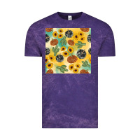 Cloud Purple leopard pumpkin cactus sunflower seamless Vintage Tee - AdoDesignShop