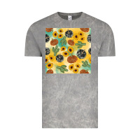 Cloud Rock leopard pumpkin cactus sunflower seamless Vintage Tee - AdoDesignShop