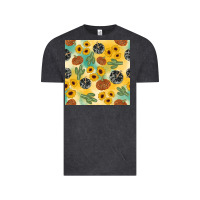 Vintage Black leopard pumpkin cactus sunflower seamless Vintage Tee - AdoDesignShop