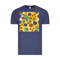 Vintage Denim leopard pumpkin cactus sunflower seamless Vintage Tee - AdoDesignShop