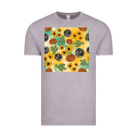 Vintage Zinc leopard pumpkin cactus sunflower seamless Vintage Tee - AdoDesignShop