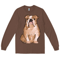 Chestnut bulldog Long Sleeve Tee - MaliasSmallBusiness