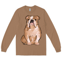 Toasted Coconut bulldog Long Sleeve Tee - MaliasSmallBusiness