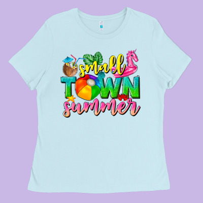 Small Town Summer Tbw Ladies Tee Designed By Texasbilliewilder