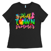 Black small town summer tbw Ladies Tee - texasbilliewilder