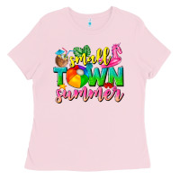 Bubblegum Pink small town summer tbw Ladies Tee - texasbilliewilder