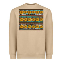 Mushroom sunflowers leopard cowhide turquoise Heavyweight Sweatshirt - BarkalooDesign