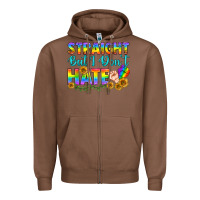 Chestnut LGBTQ+ Straight But I Don't Hate Zipper Hoodie - BundleAndBundleShop