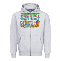 Heather Grey LGBTQ+ Straight But I Don't Hate Zipper Hoodie - BundleAndBundleShop