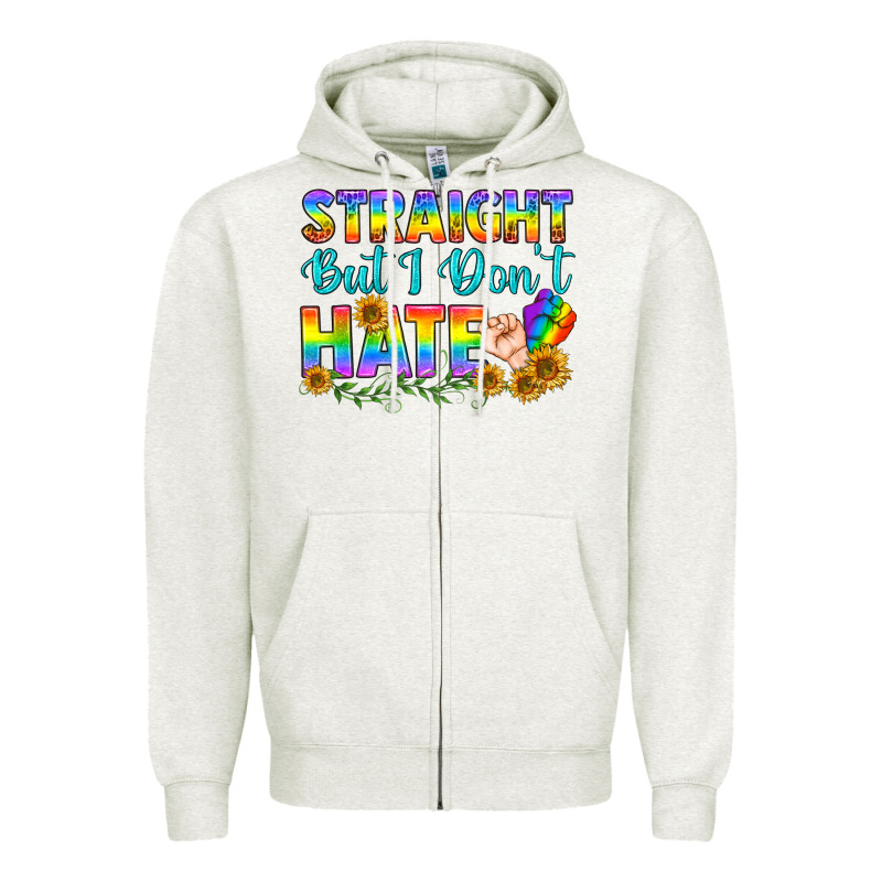 Lgbtq+ Straight But I Don't Hate Zipper Hoodie by BundleAndBundleShop | Teevron