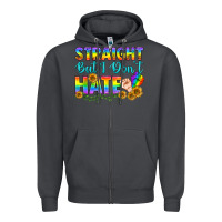 Smoke LGBTQ+ Straight But I Don't Hate Zipper Hoodie - BundleAndBundleShop