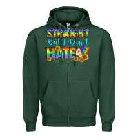 Sports Green LGBTQ+ Straight But I Don't Hate Zipper Hoodie - BundleAndBundleShop