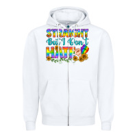 White LGBTQ+ Straight But I Don't Hate Zipper Hoodie - BundleAndBundleShop