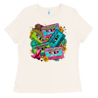 Bone 90's country cassette tapes Ladies Tee - Zillion Design Studio