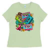 Matcha 90's country cassette tapes Ladies Tee - Zillion Design Studio