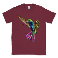 Burgundy Flying Ruby Throated Hummingbird Classic Tee - LillyAllenDesigns