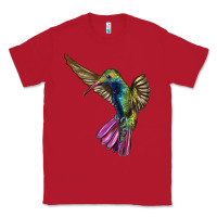 Red Flying Ruby Throated Hummingbird Classic Tee - LillyAllenDesigns