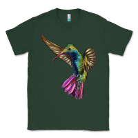 Sports Green Flying Ruby Throated Hummingbird Classic Tee - LillyAllenDesigns