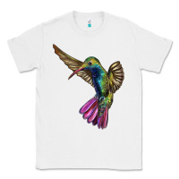White Flying Ruby Throated Hummingbird Classic Tee - LillyAllenDesigns