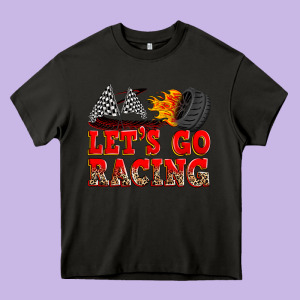 Let's Go Racing Heavy Core Tee Designed By Zillion Design Studio